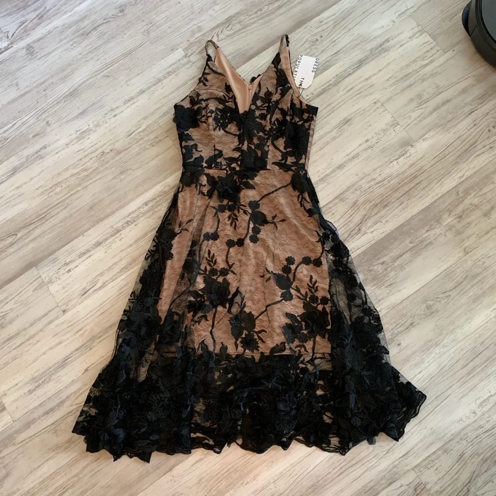 Black Lace Dress the Population dress size S - Picture 3 of 4